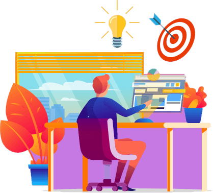 Smart workflow software interface on screen